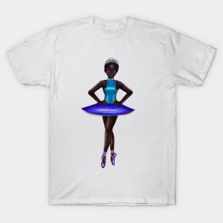 Ballerina Noor #4 - beautiful  black ballerina with corn rows T-Shirt